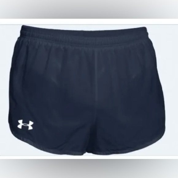 Under Armour Women’s Sz L‎ Navy Kick Split Athletic Shorts - Picture 1 of 11